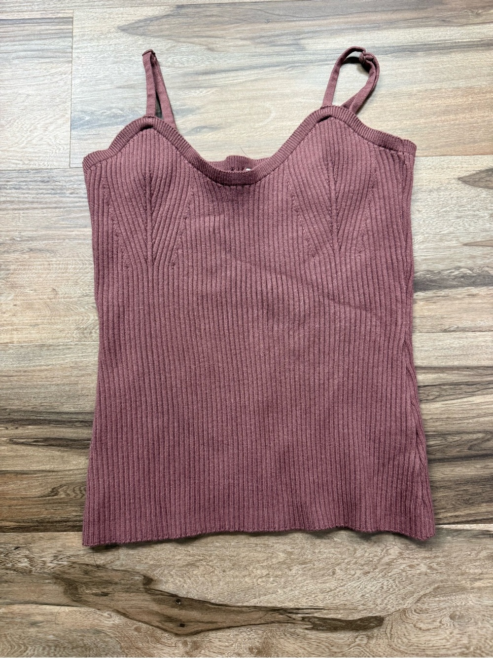Wishlist Ribbed Sweetheart Cami in Mauve